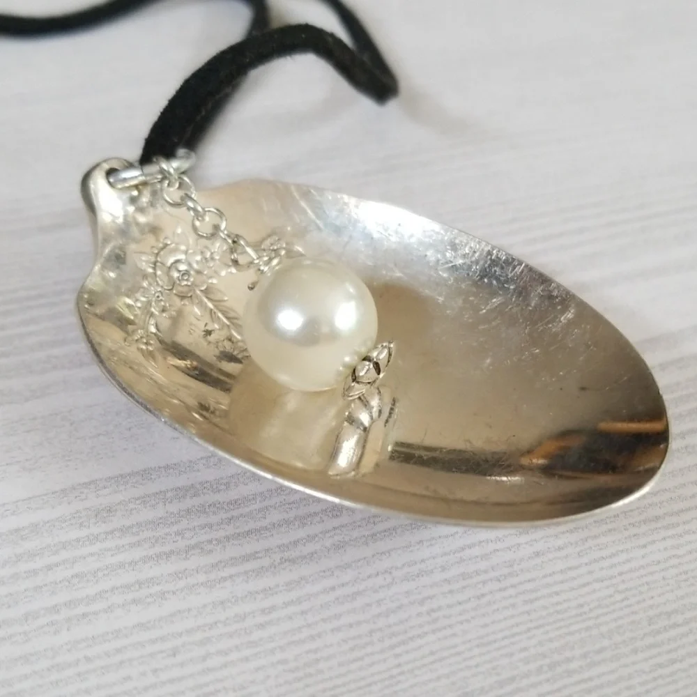 NWT Repurposed Hand Crafted Vintage Spoon Pendant Necklace